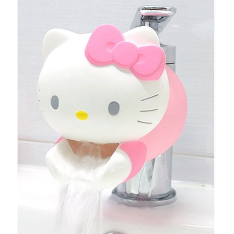 Hello Kitty Safety Faucet Child Toddler Kids Washing Aids Bathroom Tap Sink #UU Hello Kitty Appliances, Hello Kitty Bathroom, Hello Kitty Decorations, Bathroom Tips, Hello Kitty Merchandise, Hello Kitty House, Hello Kitty Rooms, Baby Bathroom, Charmmy Kitty