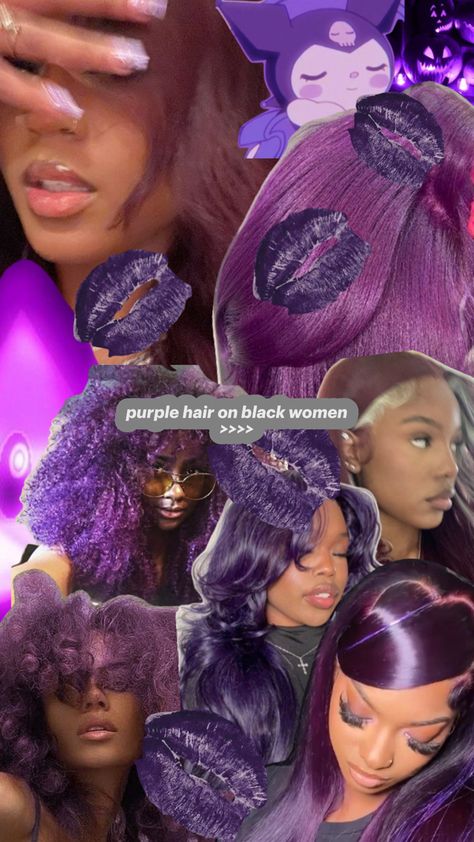 Purple natural hair, purple curly hair, purple wig, purple Afro, purple aesthetic, purple hair, Purple Hair On Black Women, Purple Wigs Black Women, Aesthetic Purple Hair, Purple Curly Hair, Purple Afro, Purple Natural Hair, Purple Wigs, Purple Wig, Aesthetic Purple