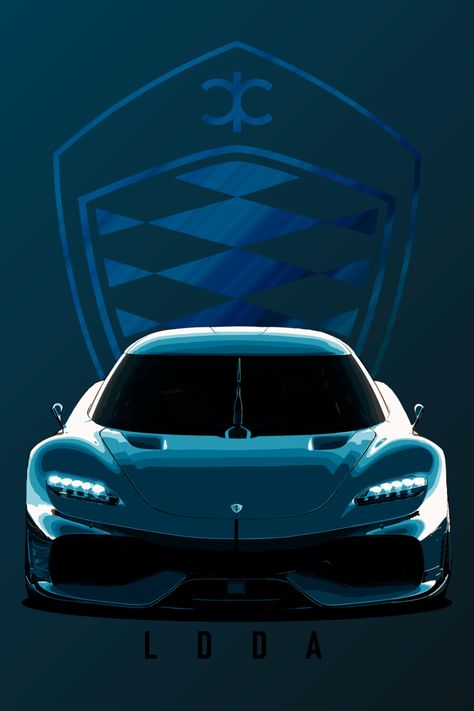 Konisegg Gemera, Koenigsegg Gemera, Auto Cartoon, Art Outfits, Blue Background Images, Cool Car Pictures, Car Poster, Skull Wallpaper, Car Illustration