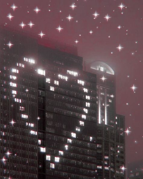 Heart Building, Night Aesthetic, City Lights, Pink Aesthetic, Dark Aesthetic, Aesthetic Wallpaper, Pretty Wallpapers, Aesthetic Wallpapers, Skyscraper