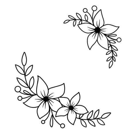 Flowers Border, Svg Flowers, Flower Svg Files, Wedding Borders, Circle Borders, Svg Wedding, Flower Outline, Flower Circle, Floral Border Design