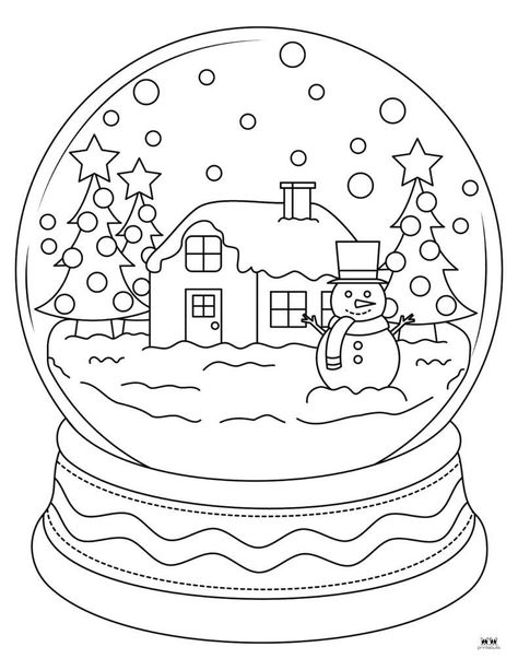 Get To Know You Coloring Sheet, Coloring Pages January, Free December Coloring Pages, Winter Coloring Pages Preschool, Hibernation Coloring Pages, Christmas Free Coloring Printables, Snow Globe Drawing Ideas, Snowglobe Coloring Page, Snow Globe Coloring Pages Free Printable