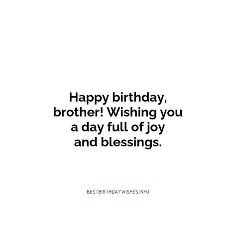 Birthdays are special occasions that bring joy and happiness. It’s an opportunity to show our loved ones how much we care and appreciate them in our l... | # #BirthdayWishes Check more at https://www.ehindijokes.com/birthday-wishes-for-brother/ Wishes To Brother, Aesthetic Birthday Wishes For Brother, Brother Birthday Captions Instagram, Happy Birthday Wishes To My Brother, Brother Bday Wishes, Happy Birthday Wishes For A Brother, Brother Quotes Birthday, Islamic Birthday Wishes For Brother, Birthday Wish Brother