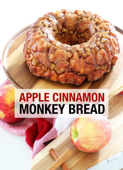 Apple Cinnamon Monkey Bread, Apple Monkey Bread, Cinnamon Monkey Bread, Monkey Bread Recipe Easy, Baked Apple Oatmeal, Best Apples For Baking, Easy Monkey Bread, Cinnamon Roll Monkey Bread, Breakfast Bread Recipes