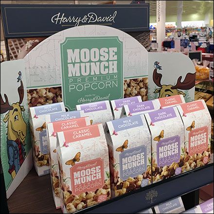 Harry-&-David Moose Munch Popcorn Display Popcorn Display, Moose Munch, Harry & David, Retail Fixtures, All Candy, Chocolate Mix, Jelly Belly, Candy Store, Retail Display