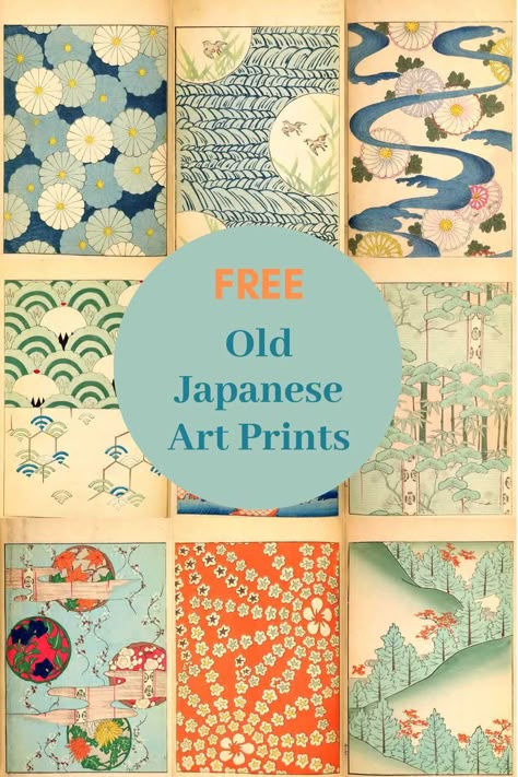 A beautiful collection of vintage Japanese art prints from the magazine Shin-Bijutsukai. Turn of the century prints 1901-1902 all free to download. #japaneseart Free Japanese Printables, Book Illustration Art Vintage Prints, Japanese Prints Pattern, Japanese Design Graphic, Free Art Printables, Japanese Style Illustration, Japanese Graphic Art, Old Japanese Art, Asian Prints