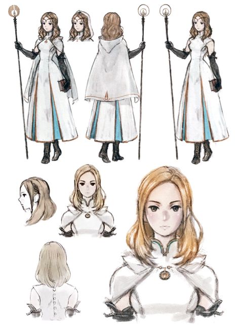 Ophilia Clement Concept Art from Octopath Traveler #art #artwork #gaming #videogames #gamer #gameart #conceptart #illustration Octopath Traveler Concept Art, Cleric Outfit Design, Eilistraee Cleric, Traveller Character Design, Ophilia Clement, Octopath Traveler Ophilia, Dnd Character Design Cleric, Dnd Cleric Outfit, Dnd Cleric Art