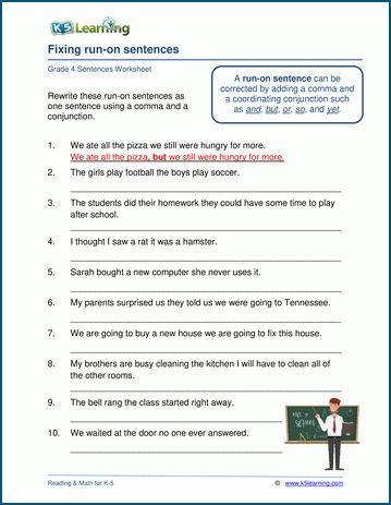 Students will practice making their own sentences about the moon using a comma and conjunction like they did on the worksheet. Compound Sentences Worksheets, Compound Subjects And Predicates, Compound Sentence, Sentence Worksheet, Complex Sentences Worksheets, Combining Sentences, Grammar Sentences, Sentence Fragments, Run On