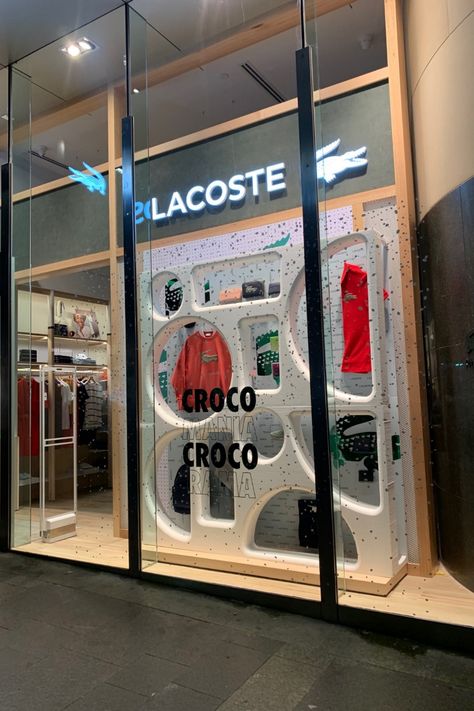 Lacoste Pitt Street Store front Lacoste Store, Storefront Design, Store Front, Store Fronts, Locker Storage, Sydney, Quick Saves, Home Decor, Design