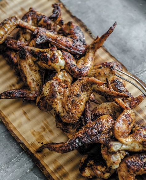 Web Extra: Tuffy Stone’s Spice-Rubbed Chicken Wings Recipe - richmondmagazine.com Poultry Rub Recipe, Whole Chicken Wings, White Bbq Sauce, Bbq Pitmasters, Buffalo Style, Smoked Chicken Wings, Rub Recipes, Summer Grilling Recipes, Celery Seed