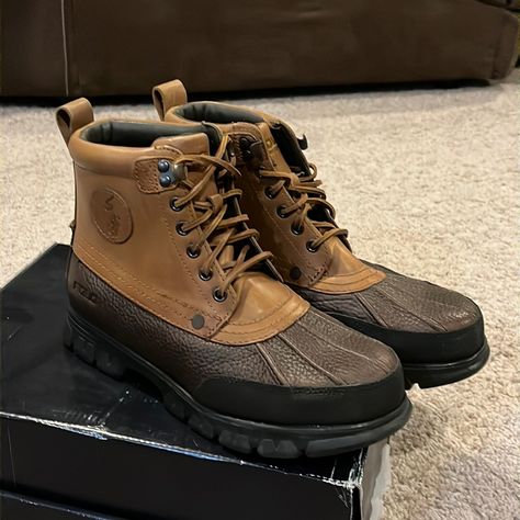 Brand New In The Box. Authentic Item. The Retail Box Is Damaged. Boots Are Not. Army Combat Boots, Polo Boots, Polo Ralph Lauren Shoes, Ralph Lauren Boots, Black Boots Men, Combat Boots Men, Cap Toe Boots, Men’s Boots, Polo Sport Ralph Lauren