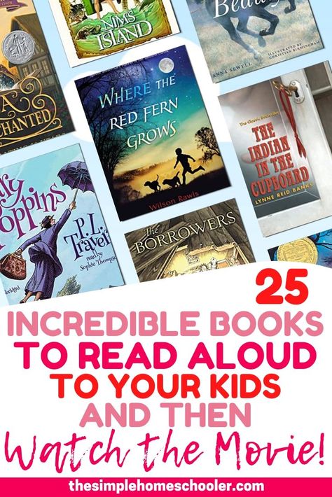 Classic Books To Read List For Kids, Books That Have Movies, Middle School Read Alouds, Homeschool Read Alouds, One School One Book Elementary Ideas, Unschooling Middle School, Middle School Books To Read, Middle School Reading List, Middle School Homeschool