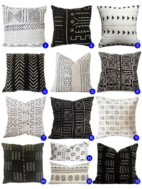 Types Of Pillows, Draps Design, African Interior, African Home Decor, Mudcloth Pillow, African Decor, Gold Pillows, African Mud Cloth, Trend Report