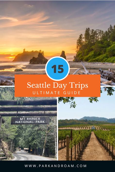 After spending a day exploring Seattle, consider branching out to it’s surrounding areas. There’s so many places to choose from that it’s hard to decide where to go first.

Let this guide help you narrow down all the options based on your interests. Day Trips From Seattle, National Park Passport, Snoqualmie Falls, Cascade National Park, North Cascades National Park, Hiking National Parks, Park Trails, Downtown Seattle, Mount Rainier National Park