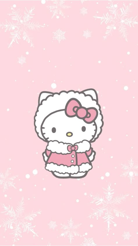 #hello kitty #chrismas Hello Kitty Wallpaper Ipad, Kitty Christmas Wallpaper, Hello Kitty Christmas Wallpaper, Hello Kitty Xmas, Cute Wallpapers For Phone, Pink Hello Kitty Wallpaper, Hello Kitty Winter, Kitty Wallpaper Iphone, Wallpapers Pastel