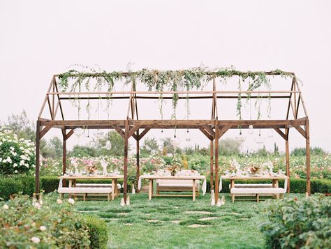 Intimate Greenhouse Garden Wedding Inspiration Greenhouse Venue, Rose Garden Wedding, Open Air Chapel, Event Venue Spaces, Gazebo On Deck, Garden Wedding Flowers, Dream Backyard Garden, Greenhouse Garden, Garden Wedding Reception