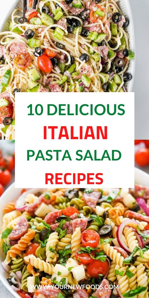 Cold Pasta Salad Dinner Recipes, Fettuccini Pasta Salad, Pastas Recipes Cold, Italian Noodle Salad Recipes Cold, Healthy Italian Pasta Salad Recipes, Top Rated Pasta Salad Recipes, Antipasto Pasta Salad Italian, Pasta Salad Variations, Large Pasta Salads For A Crowd