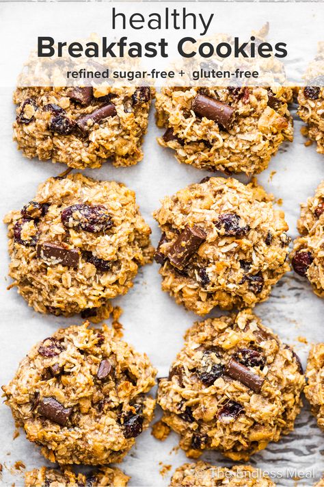 Healthy Breakfast Cookies - The Endless Meal® Zucchini Breakfast Cookies, Healthy Oatmeal Breakfast Cookies, Healthy Breakfast Oatmeal, Zucchini Breakfast, Healthy Oatmeal Breakfast, Breakfast Cookie, Oatmeal Breakfast Cookies, Breakfast Cookie Recipe, Breakfast Cookies Healthy