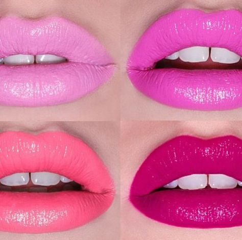 Pretty Pink Lipstick Makeup Ideas for Lovely Women - Pretty Designs Pink Lipstick Makeup, Rosa Make-up, Pink Lipstick Shades, Maquillage Yeux Cut Crease, Colour Swatches, Pink Passion, Cute Spring Nails, Smoky Eyes, Lips Shades