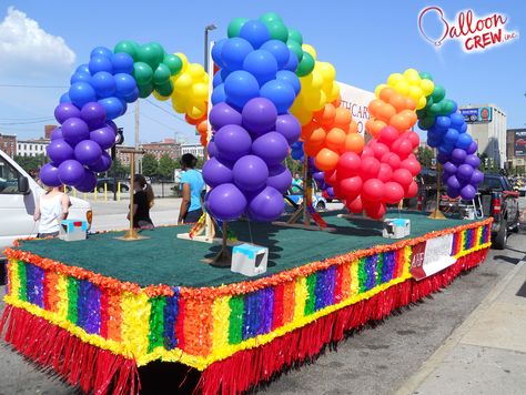 Aids Task Force Arch,   #Float #arch #balloon #rainbow #balloondecor #outdoordecor #parade #Pride2014 Mlk Parade Float Ideas, Float Parade Ideas, Pride Parade Float Ideas, Fiesta Parade Float, Float Building Ideas Parade, Balloon Arch For Parade Float, Pride Parade Float, Pride Float, Balloon Float Parade Kids