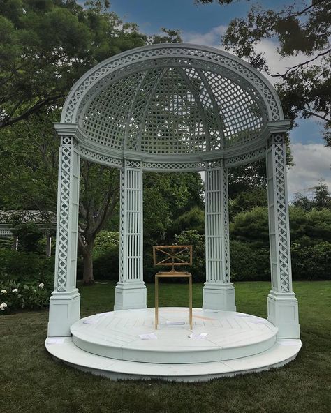 Wedding pavilion trellis with elliptical dome#weddingideas #eventplanner #weddingplanner#FineHouse Wedding Pavilion, Architectural Garden, Garden Pavilion, Garden Architecture, Instagram Wedding, Free Plans, Pergola Designs, Wedding Ceremony Decorations, Garden Structures