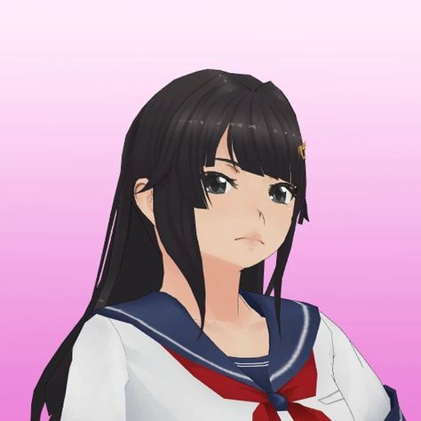 Akademi High, Black Hair And Red Eyes, Ayano Aishi, Black Stockings, Yandere Simulator, Red Eyes, White And Red, Black Hair, Anime