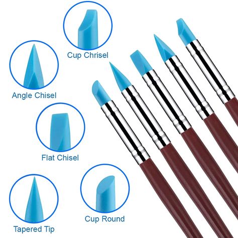 MMOBIEL 10x Silicone Rubber Clay Sculpting Tools - Silicone Rubber Paintbrush and Modeling Ball Dotting Tool for Pottery Craft and DIY Handicraft Nail Art, #Ad #Sponsored, Sculpting Tools, Clay Sculpting, Clay Set, Ceramic Tools, Dot Nail Art, Diy Ceramic, Nail Art Pen, Polymer Clay Tools, Dots Nails