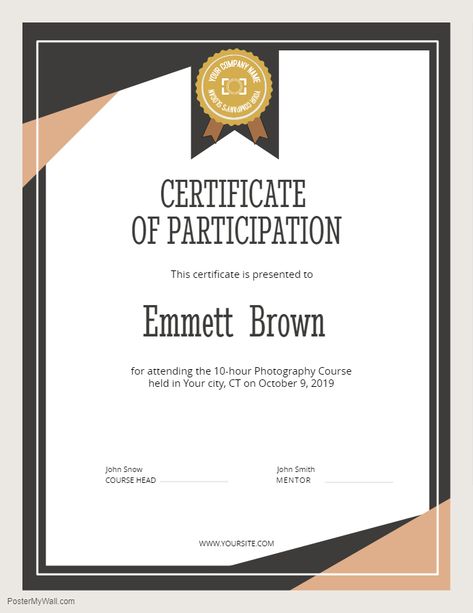 Event certificate of participation printable template - modern Certificate Of Participation, Certificate Of Participation Template, Certificate Layout, Certificate Maker, Free Certificate Templates, Diploma Certificate, Certificate Design Template, Printable Certificates, Promotional Flyers