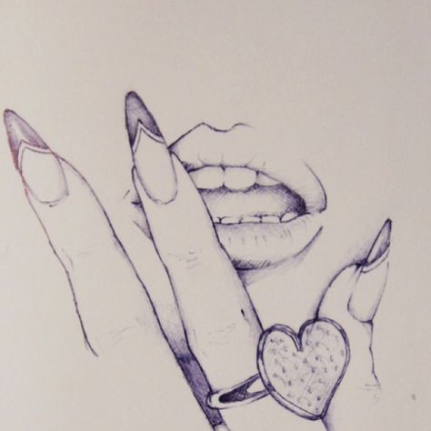 Lovely Cartoon Pencil Drawing, Ring Drawing, Dope Cartoons, Trippy Drawings, Arte Sketchbook, Dope Art, Drawing Tutorials, Finger Ring, Simple Art