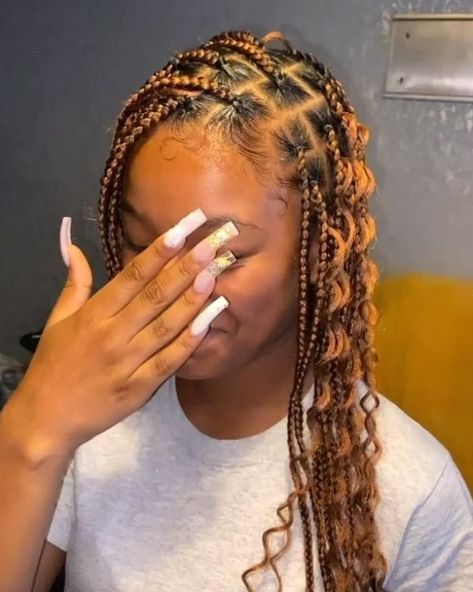 Baird Hair Hairstyles, Honey Brown Braids, Brown Goddess Braids, Hairstyles For Brown Hair, Nappy Hairstyles, Brown Box Braids, Braids For Women, Brown Braids, Hairstyles Braid