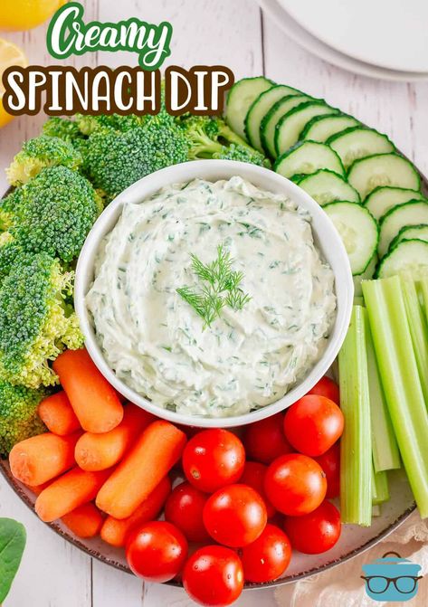 A classic favorite, this Spinach Dip is an easy appetizer that is quick to throw together and a recipe everyone enjoys! Cold Spinach Dip, Spinach Dip Cold, Classic Spinach Dip, Football Recipes, Hot Spinach Dip, Hot Dips, Fast Appetizers, Creamy Spinach Dip, Recipe Appetizers