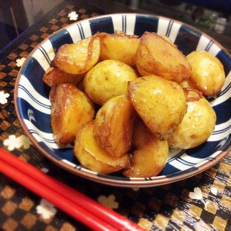 Japanese Sides, Japanese Side Dish, Japanese Potato, Japanese Breakfast, Japanese Food Recipes, Food Asian, Breakfast Potatoes, Asian Inspired Recipes, Savory Sauce