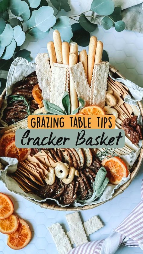 Food Appetizers Party, Cracker Basket, Party Food Buffet, Charcuterie Inspiration, Grazing Table, Charcuterie Platter, Food Appetizers, Party Food Platters, Charcuterie And Cheese Board