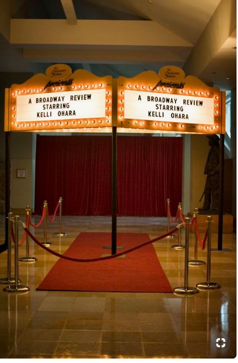 Theatre Marquee, Theatre Decorations, Broadway Theme, Broadway Party, New York Theme, Dance Themes, Hollywood Theme, At Home Movie Theater, Event Props