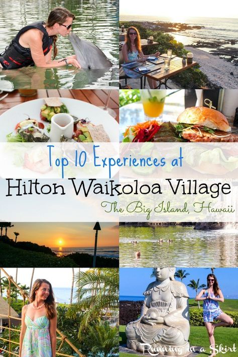 Top 10 Experiences at Hilton Waikoloa Village / The best list of what to do at this SPECTACULAR Big Island, Hawaii mega-resort. Bucket List! / Running in a Skirt (Hilton Waikoloa Village Review) Waikoloa Hawaii, Hilton Waikoloa Village, Dolphin Swimming, Island Activities, The Big Island Hawaii, Big Island Travel, Waikoloa Village, Where Is Bora Bora, Best Island Vacation