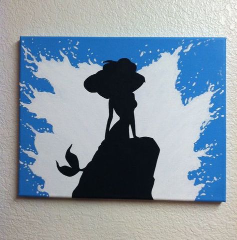 Disney Silhouette Painting on Pinterest | Disney Canvas, Disney ... Disney Silhouette Painting, Ariel Silhouette, Disney Canvas Art, Disney Silhouette, Disney Silhouettes, Disney Canvas, Disney Paintings, Silhouette Painting, Mermaid Disney