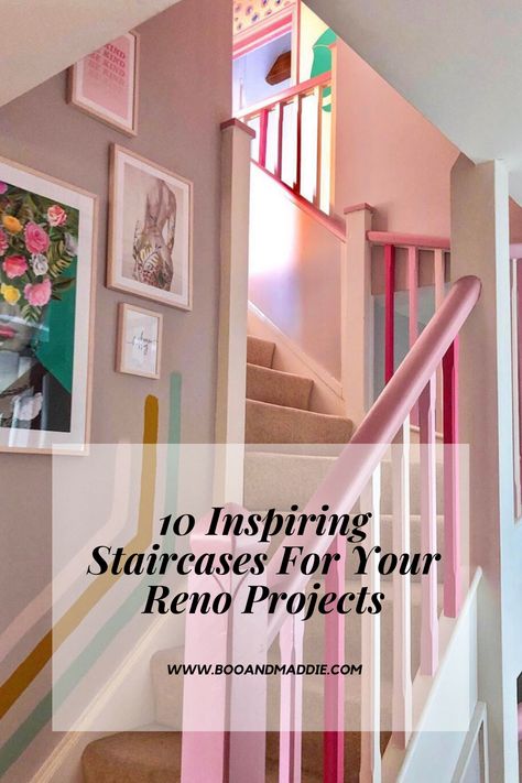 As we renovate our own staircase, sharing some of my favourite inspiration from Instagram #diyproject #staircasegoals #interiorinspiration 60s Staircase, 1930s Hallway, Gallery Wall Ideas Stairs, Nest Images, 1930s Home, Inchyra Blue, Home Renovation Diy, Renovation Diy, Instagram People