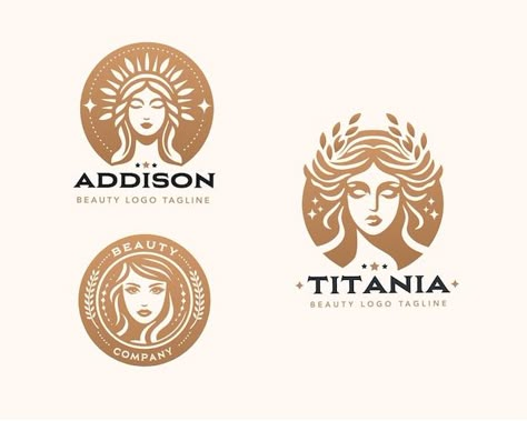 Cosmetics Logo Ideas, Goddess Logo, Nail Salon Logo, Cosmetics Logo, Beauty Goddess, I Logo, Boutique Logo Design, Salon Logo Design, Cosmetic Logo