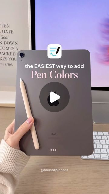 Haus of Planner | Digital Planning on Instagram: "💡The easiest way to add pen color in Goodnotes app! 🩵

Here’s how to use the eyedropper tool: 
Select a preset > tap + icon to add color > choose the eyedropper at the top right > hold & drag to the color you want inside the document > go back to the present to save the color! 🎨✨

〰️ #goodnotes #goodnotesapp #goodnotestips #goodnotesplanner #digitalplanning #digitalnotetaking #ipadplanning #ipadplanner #ipadnotes #goodnotestutorial" Goodnotes Pen Colors, Ipad Tutorials, Notes Planner, Planner Digital, Digital Planning, Good Notes, Note Taking, The Present, Being Used