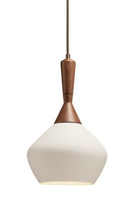 Room & Board | Cloak 9 diam 15h Pendant in Walnut/White in/Wood Rustic Kitchen Lighting, Lamp Collection, Patio Inspiration, Diy Kitchen Remodel, Vintage Industrial Furniture, New York Studio, Island Pendant Lights, Kitchen Window Treatments, Kitchen Ceiling Lights