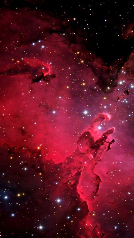 Eagle Nebula The Pillars of Creation Red Galaxy Aesthetic, Red Galaxy Wallpaper, Galaxy Aesthetics, Red Cosmos, Red Nebula, Tato Phoenix, Galaxia Wallpaper, Galaxy Red, Red Galaxy