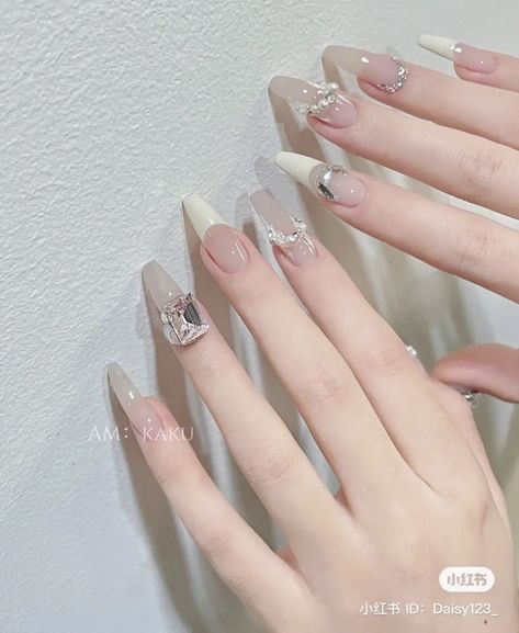 Classy Nail Art Ideas, Fruit Nail Art, Gel Toe Nails, Basic Nails, Acrylic Nails Coffin Short, Acrylic Nails Coffin, Classy Nails, Bling Nails, Fancy Nails