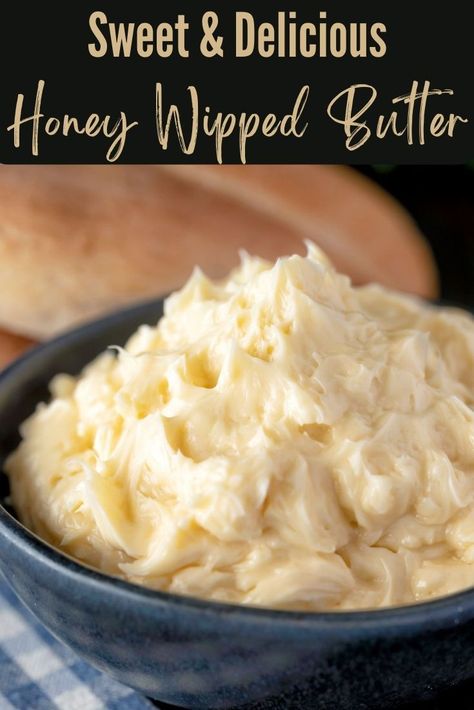 Easy whipped honey butter from scratch is a delicious way to dress up butter and turn it into something extra special. Our recipe combines the creamy richness of butter with the sweetness of honey, making the perfect spread for your rolls, biscuits, toast, and other breads. Cheddars Honey Butter Recipe, Whipped Honey Butter Recipe, Whipped Honey Butter, Butter From Scratch, Honey Making, Homemade Honey Butter, Butter Recipes Homemade, Honey Butter Recipe, Whipped Honey