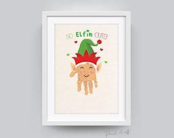 Elf Handprint Art, Baby Christmas Crafts Diy, Baby Christmas Card Craft, Elf Handprint Craft, Christmas Handprint Cards, Christmas Card Handprint, Kids Handmade Christmas Cards, Baby Christmas Card Ideas Diy, Christmas Crafts Babies