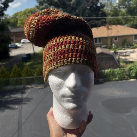 Fall colored slouch beanie 

#slouchybeanie #beanie... - Depop Slouchy Crochet Beanie, Crochet Girlies, Crochet Slouch Beanie, Crochet Slouchy Beanie, Popup Shop, Long Beanie, Crochet Clothing And Accessories, Slouch Beanie, Crochet Things