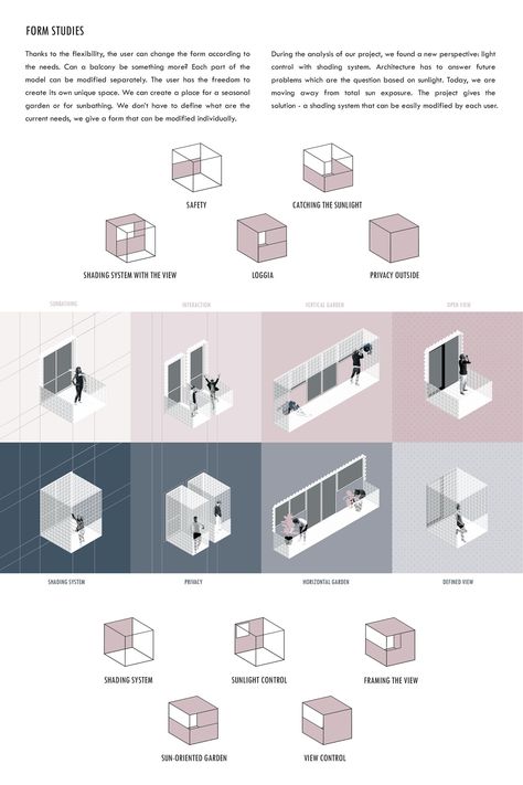 Bringing Modularity to Balconies Transformation Architecture Concept, Flexible Architecture Concept, Modular Architecture Concept, Concept Diagrams, Movement Architecture, Urban Design Competition, Architecture Design Competition, Conceptual Sketches, Study Table Designs