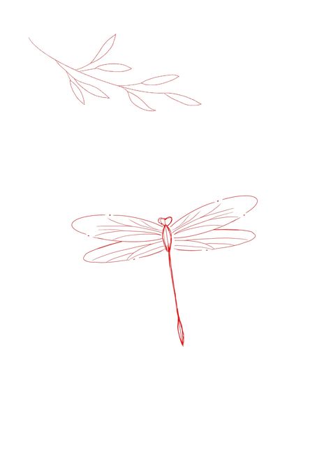 Dragonfly Red Tattoo, Fine Line Dragon Fly Tattoos, Dragon Fly Tattoo Fine Line, Red Dragon Fly Tattoo, Dragonfly Tattoo Leg, Dragonfly Tattoo Minimalist, Red Dragonfly Tattoo, Dragonfly Tattoo Simple, Dragonfly Line Art