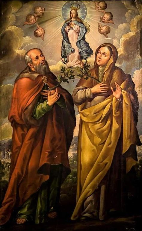 Saint Joachim, Saint Anne, The Gift Of Prophecy, Ancient Paintings, Jesus And Mary Pictures, Ayat Alkitab, St Anne, Beautiful Prayers, Catholic Prayers