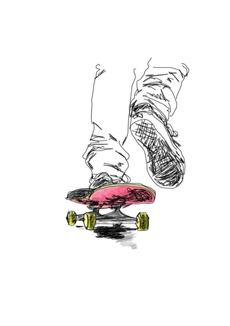 skate ilustration by marta cortes #pinkskate #skate #ilustrationskate Guy Skateboarding Drawing, Graffiti Art Skateboard, Skate Aesthetic Wallpaper, Skate Girl Outfit, Skate Tattoo, Skater Art, Skate Boy, Instagram Shoes, Skate Aesthetic