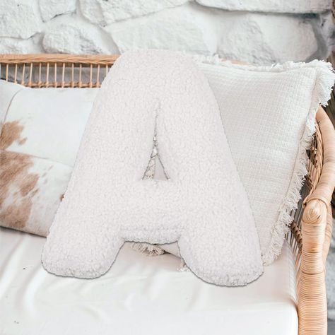 PRICES MAY VARY. 1.【Premium Material】This Letter pillow is made of soft plush and filled with PP cotton, the filling is very fluffy and comfortable to touch, the edges are sewn very tightly, very strong and durable, and not easily deformed. 2.【Letter pillow Size】This plush English Alphabet throw pillow size Approx.40cm x 35cm/15.7" x 13.8".You can choose any letter that means a lot to you or your favorite letter as a birthday, festival, Christmas, New Year gift to your family, friends, or collea Pillows Cute, Z Initial, Letter Pillow, Initial Pillow, Letter Pillows, Birthday Festival, Dorm Inspo, 2 Letter, Bed Car